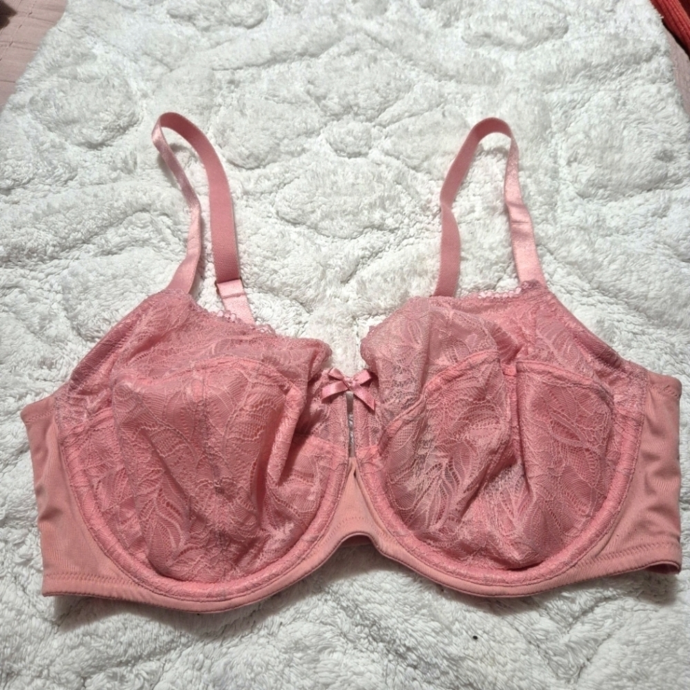 INC International Concepts Pink Underwire Lace Bra..:Size:38 DDD